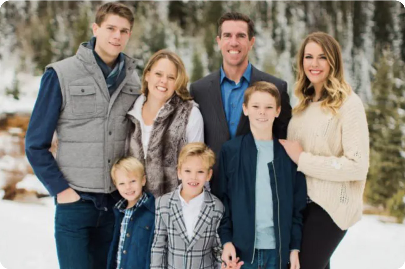 Dr. Potter and his family smiling